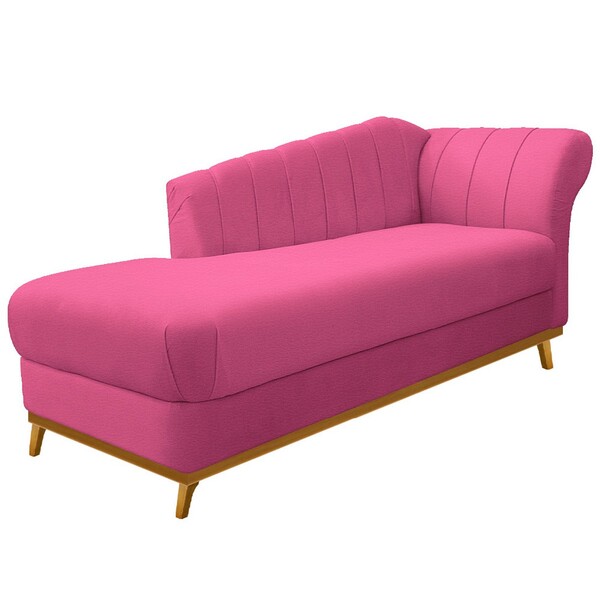 Recamier Vanessa 160cm Lado Esquerdo Corano Pink - Amarena Mó