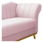 Recamier Vanessa 160cm Lado Esquerdo Corano Rosa Bebê- Doce S