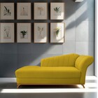 Recamier Vanessa 160cm Lado Esquerdo Suede Amarelo - Amarena
