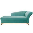 Recamier Vanessa 160cm Lado Esquerdo Suede Azul Ciano - Doce