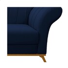 Recamier Vanessa 160cm Lado Esquerdo Suede Azul Marinho - Ama