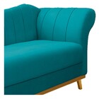 Recamier Vanessa 160cm Lado Esquerdo Suede Azul Turquesa - Am