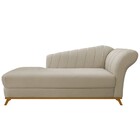 Recamier Vanessa 160cm Lado Esquerdo Suede Bege - Amarena Móv