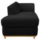 Recamier Vanessa 160cm Lado Esquerdo Suede Preto - Amarena Mó