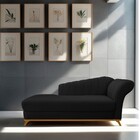 Recamier Vanessa 160cm Lado Esquerdo Suede Preto - Amarena Mó