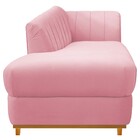 Recamier Vanessa 160cm Lado Esquerdo Suede Rosa Bebê - Doce S