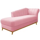 Recamier Vanessa 160cm Lado Esquerdo Suede Rosa Bebê - Doce S
