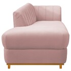 Recamier Vanessa 160cm Lado Esquerdo Suede Rosê - Doce Sonho