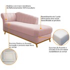 Recamier Vanessa 160cm Lado Esquerdo Suede Rosê - Doce Sonho