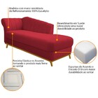 Recamier Vanessa 160cm Lado Esquerdo Suede Vermelho - Amarena