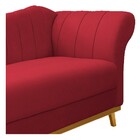 Recamier Vanessa 160cm Lado Esquerdo Suede Vermelho - Amarena