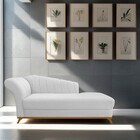 Recamier Vanessa 185cm Lado Direito Corano Branco - Doce Sonh