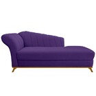 Recamier Vanessa 185cm Lado Direito Corano Roxo - Doce Sonho