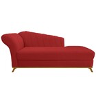 Recamier Vanessa 185cm Lado Direito Corano Vermelho - Doce So