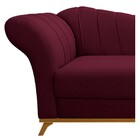 Recamier Vanessa 185cm Lado Direito Suede Bordô - Amarena Móv