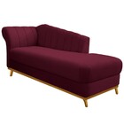Recamier Vanessa 185cm Lado Direito Suede Bordô - Doce Sonho