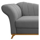 Recamier Vanessa 185cm Lado Direito Suede Cinza - Amarena Móv