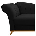 Recamier Vanessa 185cm Lado Direito Suede Preto - Amarena Móv