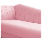 Recamier Vanessa 185cm Lado Direito Suede Rosa Bebê - Amarena