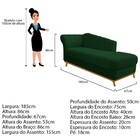 Recamier Vanessa 185cm Lado Direito Suede Verde - Amarena Móv