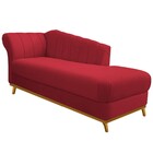 Recamier Vanessa 185cm Lado Direito Suede Vermelho - Amarena