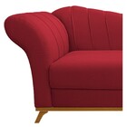 Recamier Vanessa 185cm Lado Direito Suede Vermelho - Amarena
