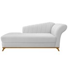 Recamier Vanessa 185cm Lado Esquerdo Corano Branco - Amarena