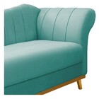 Recamier Vanessa 185cm Lado Esquerdo Suede Azul Ciano - Doce