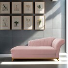 Recamier Vanessa 185cm Lado Esquerdo Suede Rosê - Amarena Móv