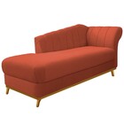 Recamier Vanessa 185cm Lado Esquerdo Suede Terracota - Doce S