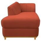 Recamier Vanessa 185cm Lado Esquerdo Suede Terracota - Doce S