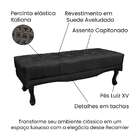 Recamier Vicenza Suede Preto 195 Cm