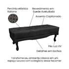 Recamier Vicenza Suede Preto 90 Cm