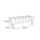 Recamier Vicenza Suede Preto 90 Cm