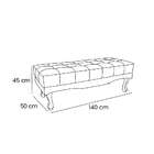 Recamier Vicenza Veludo Bege 140 Cm