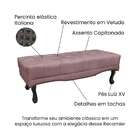 Recamier Vicenza Veludo Lilás 140 Cm