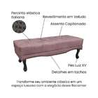 Recamier Vicenza Veludo Lilás 195 Cm