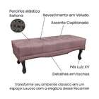 Recamier Vicenza Veludo Lilás 90 Cm