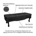 Recamier Vicenza Veludo Preto 140 Cm