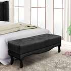 Recamier Vicenza Veludo Preto 140 Cm