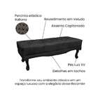 Recamier Vicenza Veludo Preto 195 Cm