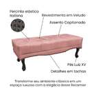 Recamier Vicenza Veludo Rosa 140 Cm