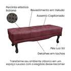 Recamier Vicenza Veludo Vinho 160 Cm