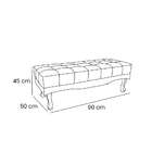 Recamier Vicenza Veludo Vinho 90 Cm