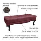 Recamier Vicenza Veludo Vinho 90 Cm