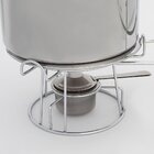 Rechaud Banho Maria Com Bowl Forma Aço Inox Vidro 6 Peças