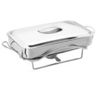 Rechaud Com Assadeira E Tampa Em Aço Inox 5 Peças Forma Inox