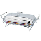 Rechaud Em Inox Com Tampa Retangular Pearl Com Recipiente Em