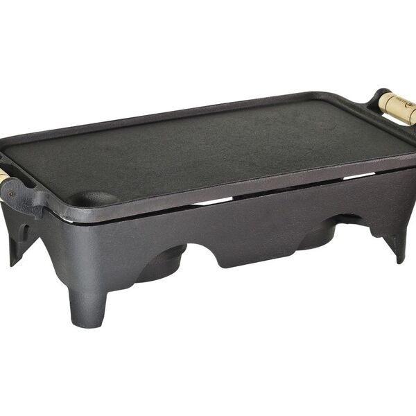 Rechaud Liso Ferro Fundido 2 Chamas Santana 43x24x13 Cm