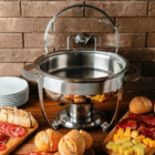 Rechaud Redondo Banho Maria Aço Inox Brinovar 5 Litros